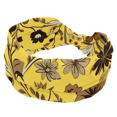 1 Pack Leaf Art Elastic Soft Fabric Non-Slip Women's Fashion Headbands - Soft, Wide, and Stylish for All Occasions