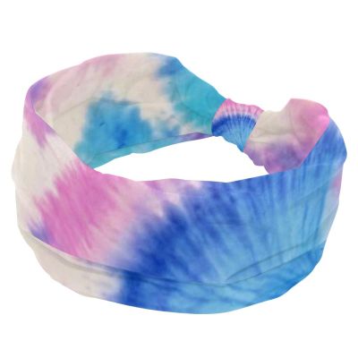 1 Pack Tie Dyeing Art Elastic Soft Fabric Non-Slip Women's Fashion Headbands - Soft, Wide, and Stylish for All Occasions