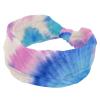 1 Pack Tie Dyeing Art Elastic Soft Fabric Non-Slip Women's Fashion Headbands - Soft, Wide, and Stylish for All Occasions view 1