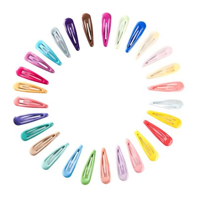 30Pcs Colorful Metal Snap Clips Silicone Coating No Slip Hair Barrettes for Girls Women Daily School Party Wedding 2inch 5cm 0.59inch 1.5cm Assorted Colors