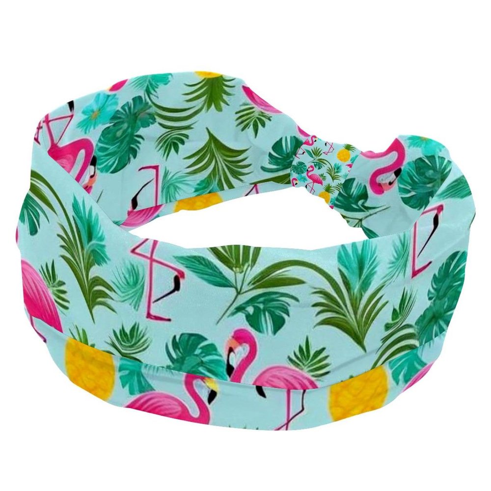 1 Pack Colorful Art Leaves Elastic Soft Fabric Non-Slip Women's Fashion Headbands - Soft, Wide, and Stylish for All Occasions