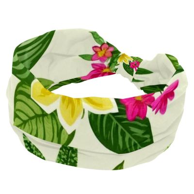 1 Pack Colorful Art Leaves Elastic Soft Fabric Non-Slip Women's Fashion Headbands - Soft, Wide, and Stylish for All Occasions