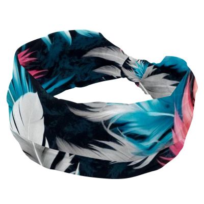 1 Pack Colorful Art Leaves Elastic Soft Fabric Non-Slip Women's Fashion Headbands - Soft, Wide, and Stylish for All Occasions
