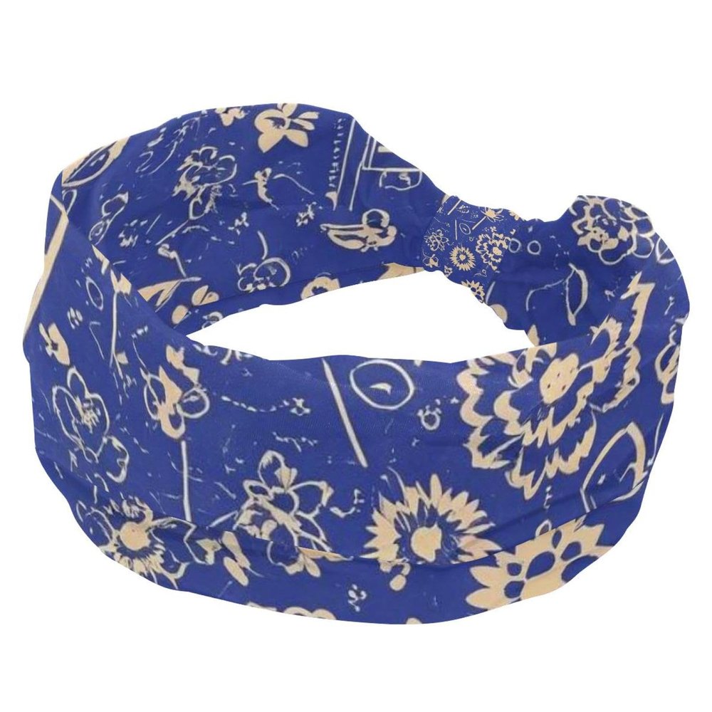 1 Pack Headbands for Women Non Slip Elastic Sports Hair Bands for Women, Soft Cloth Headband for Workout Yoga Fashion Hair Accessories,Art Flower
