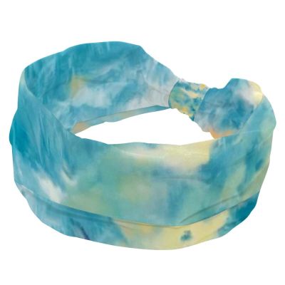 1 Pack Wide Headbands For Women Elastic Headband Tie Dyeing Art Head Bands Women's Hair Band Turban Workout Soft Sweat Hairband Accessories