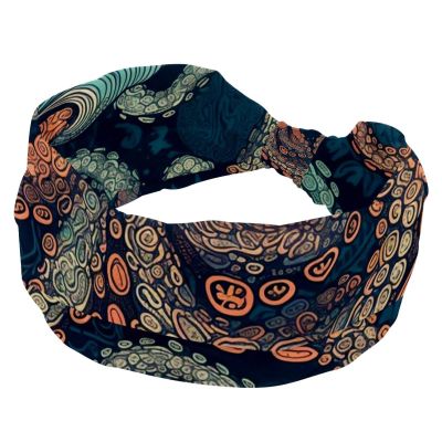 1 Pack Octopus Art Elastic Soft Fabric Non-Slip Women's Fashion Headbands - Soft, Wide, and Stylish for All Occasions