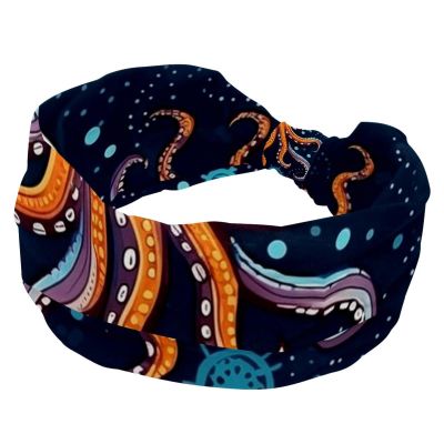 1 Pack Wide Headbands For Women Elastic Headband Octopus Art Head Bands Women's Hair Band Turban Workout Soft Sweat Hairband Accessories