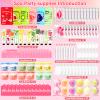 132 PCS Spa Party Supplies, Spa Party Favors Include Face Masks Skincare, Hand Cream, Lip Balm, Under Eye Patches, Lip Mask and Foot Bath Bombs, Spa Birthday Sleepover Party Supplies view 2