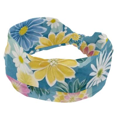 1 Pack Headbands for Women Non Slip Elastic Sports Hair Bands for Women, Soft Cloth Headband for Workout Yoga Fashion Hair Accessories,Aesthetic Art Flower