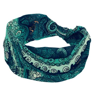 1 Pack Wide Headbands For Women Elastic Headband Octopus Art Head Bands Women's Hair Band Turban Workout Soft Sweat Hairband Accessories