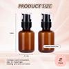 QUUPY 2Pcs 120ML/4OZ Amber Plastic Lotion Pump Bottle Empty Refillable Makeup Dispenser Container With Press Pump for Essential Oil Cream Lotion view 2