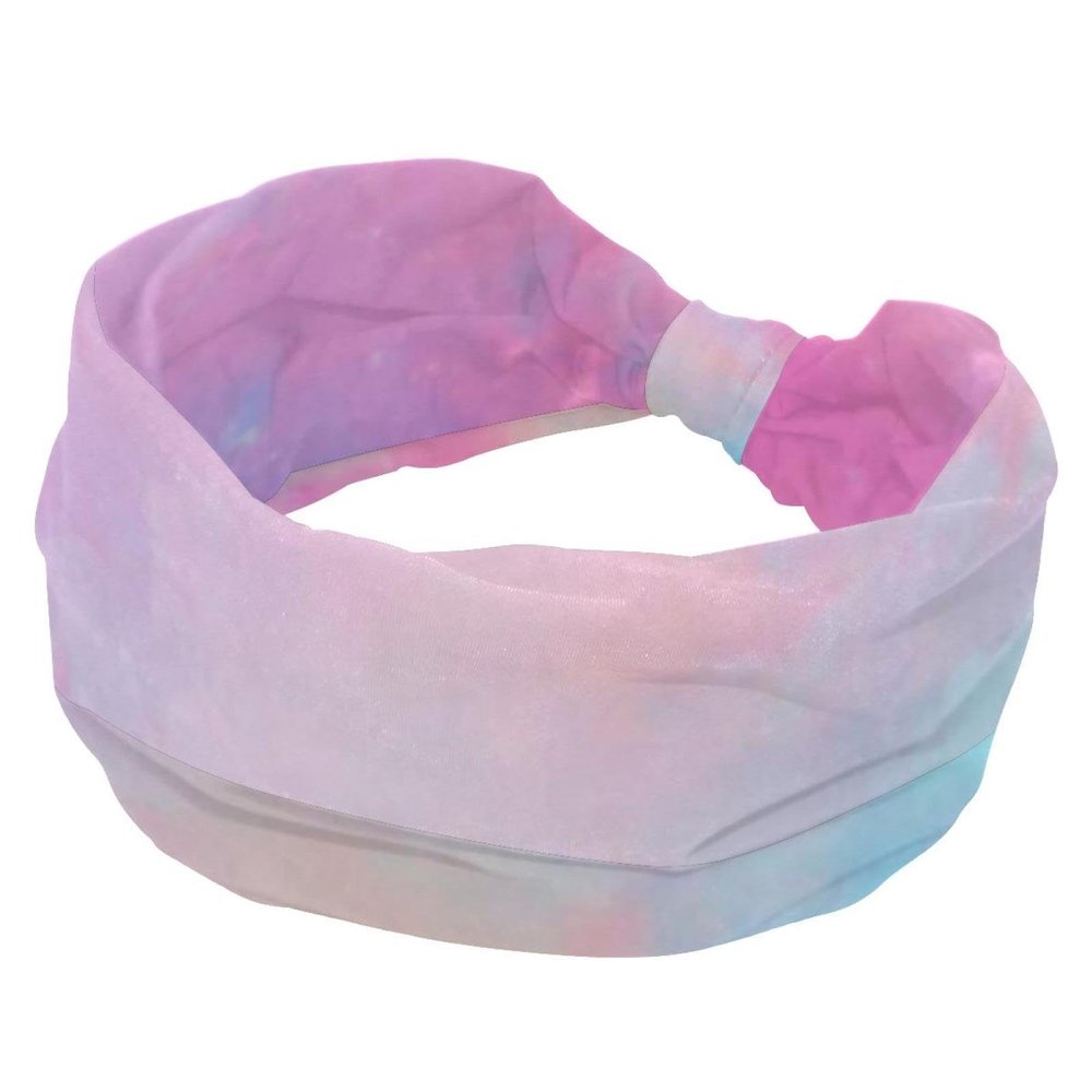1 Pack Wide Headbands For Women Elastic Headband Tie Dyeing Art Head Bands Women's Hair Band Turban Workout Soft Sweat Hairband Accessories