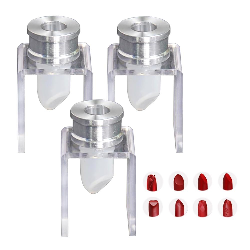 3Pcs 12.1mm Silicone DIY Lipstick Mold Lip Balm Maker Kit Empty Filling Tube Balm Maker for Making Lipstick