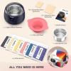 KeShi Waxing Kit for Women and Men, Digital Wax Warmer with 6 Bags Hard Wax Beads, at-Home Hair Removal Wax Kit for Full Body, Face, Eyebrow, Bikini, Legs, Brazilian & Sensitive Skin(Deep Sea) view 4