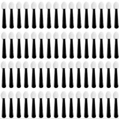 100Pcs Black White Small Eyeshadow Applicators Eye Shadow Sponge Applicator Sticks Eye Makeup Applicators Sponge Tip Make up Applicators Eyeshadow Brushes
