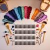 100Pcs Black White Small Eyeshadow Applicators Eye Shadow Sponge Applicator Sticks Eye Makeup Applicators Sponge Tip Make up Applicators Eyeshadow Brushes view 2