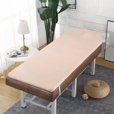 LDLCYCN Beige(r),190 * 75cm, Massage Bed Mattress Topper with Elastic Band Non Slip 5Cm Thick Spa Massage Table Pad Comfort Massage Accessories Protective Pad Lash Bed Cushion for Beauty Salon