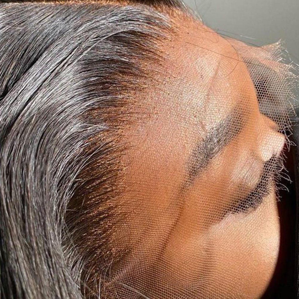 BEEOS 360 SKINLIKE Real HD Lace Frontal Wig, 250% Density Straight 0.1mm Ultra-thin HD Lace Pre-Plucked Bleached Knots Straight Natural Color Human Hair 20 Inch