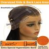 BEEOS 360 SKINLIKE Real HD Lace Frontal Wig, 250% Density Straight 0.1mm Ultra-thin HD Lace Pre-Plucked Bleached Knots Straight Natural Color Human Hair 20 Inch view 3