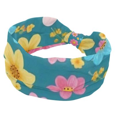 1 Pack Aesthetic Art Flower Elastic Soft Fabric Non-Slip Women's Fashion Headbands - Soft, Wide, and Stylish for All Occasions