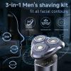 3 in 1 Electric Razor for Men,Cordless Electric Shaver,Men's Grooming kit for Beard,sideburn,Body Hair,Nose and Ear Hair,face,Waterproof,USB-C Charging,Men's Gift view 3