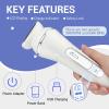 7-in-1 Bikini Trimmer for Women - Painless Electric Razors for Silk Skin, Body Hair Trimmer for Face Legs Underarms, Waterproof Wet & Dry Rechargeable Lady Shaver with USB Dock, IPX7, White view 2