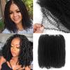 Afro Kinky-curly Human Hair Bulk for Twist 14 Inch Afro Kinkys Bulk Human Hair for Dreadlock Extensions Repair Locs Natural Black Spring Twist Braiding for Locs 40 Gram/Bundle view 1