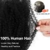 Afro Kinky-curly Human Hair Bulk for Twist 14 Inch Afro Kinkys Bulk Human Hair for Dreadlock Extensions Repair Locs Natural Black Spring Twist Braiding for Locs 40 Gram/Bundle view 4