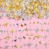 230Pcs Silver Star Nail Charms, 3D Rhinestone Decor for Acrylic Nails view 4