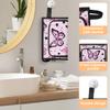 Skonsati Purple Butterfly Travel Toiletry Bag Portable Cosmetic Bags Travel Makeup Bag for Women Waterproof Toiletry Bag with Divider & Handle view 4
