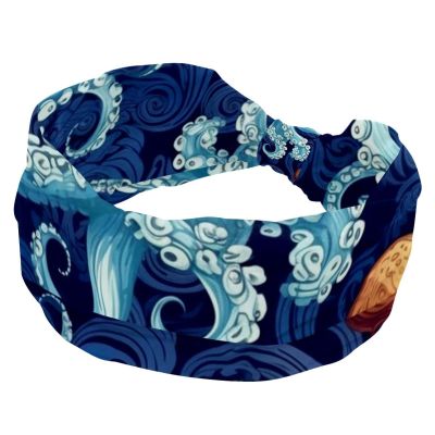 1 Pack Wide Headbands For Women Elastic Headband Ocean Octopus Head Bands Women's Hair Band Turban Workout Soft Sweat Hairband Accessories