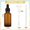110 Pcs 1 Oz Glass Dropper Bottles with Black Caps for Essential Oils Perfumes Cosmetics and Travel Liquid Storage Featuring Funnels Droppers and Cleaning Brushes (Amber) view 2