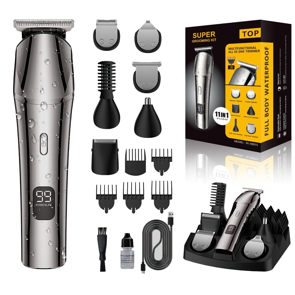 NANSHI Hair Trimmer for Men, Cordless Beard Trimmer Hair Clippers, Electric Razor & Shaver for Nose Body Face Mustache, Waterproof Men's Grooming Kit, Gifts for Men Husband Father