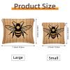 2Pcs Leather Cosmetic Travel Bag Squeeze Top Reusable Small Makeup Pouch Lipstick Bag for Girls Women,Wood Grain Bee Portable Waterproof Coin Organizer for Jewelry Purse view 2