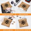 2Pcs Leather Cosmetic Travel Bag Squeeze Top Reusable Small Makeup Pouch Lipstick Bag for Girls Women,Wood Grain Bee Portable Waterproof Coin Organizer for Jewelry Purse view 4