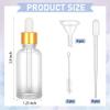 110 Pcs 1 Oz Glass Dropper Bottles with Golden Caps for Essential Oils Perfumes Cosmetics and Travel Liquid Storage Featuring Funnels Droppers and Cleaning Brushes (Clear) view 3