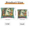 2Pcs Leather Cosmetic Travel Bag Squeeze Top Reusable Small Makeup Pouch Lipstick Bag for Girls Women,Unicorn Dreams Flowers Portable Waterproof Coin Organizer for Jewelry Purse view 2