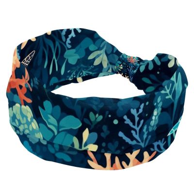 1 Pack Wide Headbands For Women Elastic Headband Ocean Turtle Head Bands Women's Hair Band Turban Workout Soft Sweat Hairband Accessories