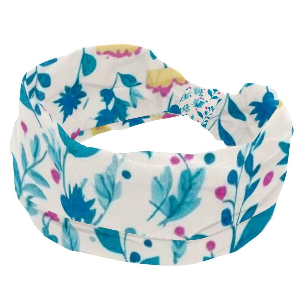 1 Pack Aesthetic Art Flower Elastic Soft Fabric Non-Slip Women's Fashion Headbands - Soft, Wide, and Stylish for All Occasions