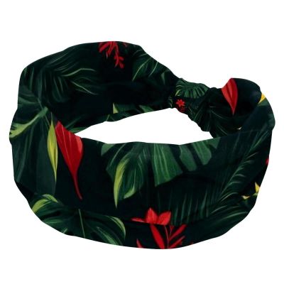 1 Pack Wide Headbands For Women Elastic Headband Aesthetic Leaves Head Bands Women's Hair Band Turban Workout Soft Sweat Hairband Accessories