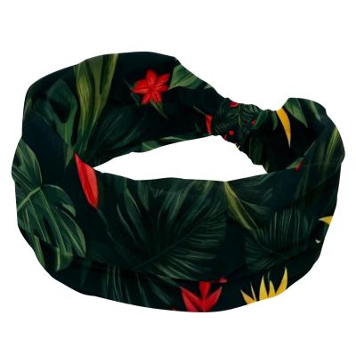 1 Pack Headbands for Women Non Slip Elastic Sports Hair Bands for Women, Soft Cloth Headband for Workout Yoga Fashion Hair Accessories,Colorful Art Leaves
