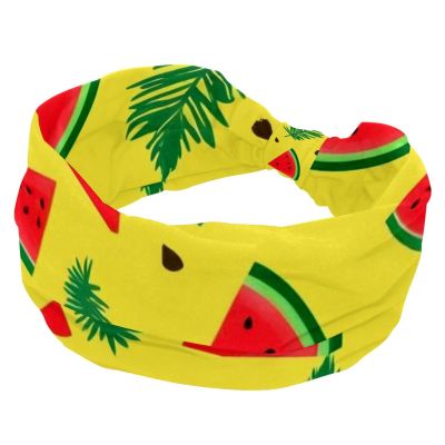 1 Pack Headbands for Women Non Slip Elastic Sports Hair Bands for Women, Soft Cloth Headband for Workout Yoga Fashion Hair Accessories,Summer Ice Cream Watermelon