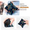 2Pcs Leather Cosmetic Travel Bag Squeeze Top Reusable Small Makeup Pouch Lipstick Bag for Girls Women,Blue Dragon Portable Waterproof Coin Organizer for Jewelry Purse view 3