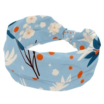 1 Pack Leaf Art Elastic Soft Fabric Non-Slip Women's Fashion Headbands - Soft, Wide, and Stylish for All Occasions