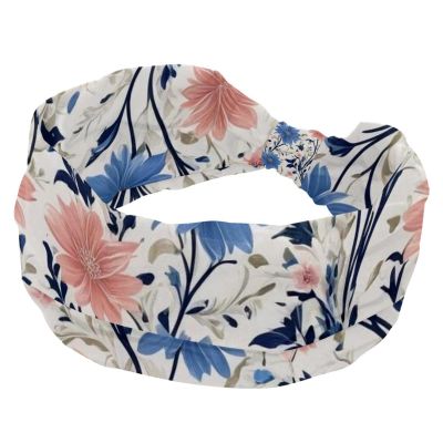 1 Pack Aesthetic Art Flower Elastic Soft Fabric Non-Slip Women's Fashion Headbands - Soft, Wide, and Stylish for All Occasions