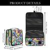 DXTKWL Toiletry Bag for Women Men, Geometric Iridescent Triangles Pattern Waterproof Travel Toiletry Bags with Hanging Hook, Portable Wash Makeup Cosmetic Bag view 3