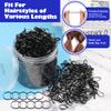 2000PCS Elastic Hair Bands, AHIER 2mm in Width and 30mm in Length Hair Ties, Disposable Hair Holders, Ideal for Long or Short Hair, Daily Hairdos, Unisex(Black) view 4