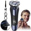 Electric Razor for Men, Electric Shaver for Men Face, with Pop Up Trimmer Waterproof Wet Dry Rechargeable Shaver Neon Blue view 1