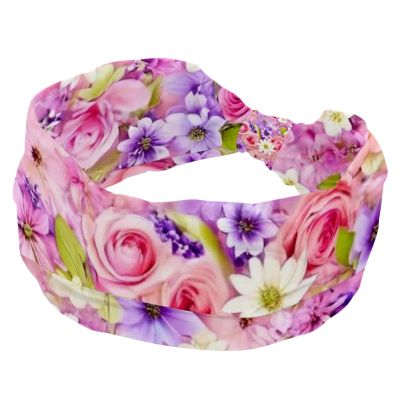 1 Pack Aesthetic Art Flower Elastic Soft Fabric Non-Slip Women's Fashion Headbands - Soft, Wide, and Stylish for All Occasions