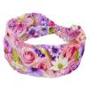 1 Pack Aesthetic Art Flower Elastic Soft Fabric Non-Slip Women's Fashion Headbands - Soft, Wide, and Stylish for All Occasions view 1